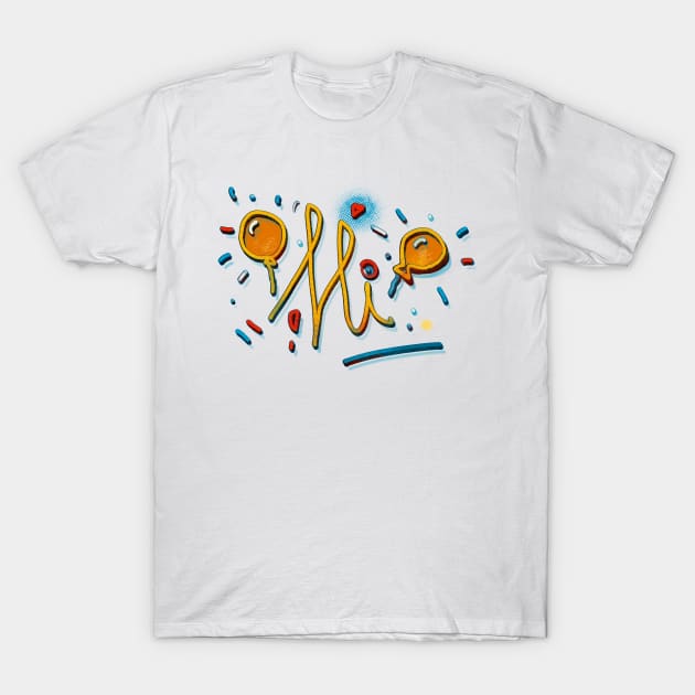 Hi Sunny Doodle fun design T-Shirt by FabSpark